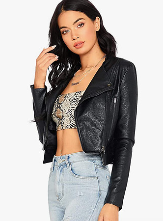 Crop Leather Jacket